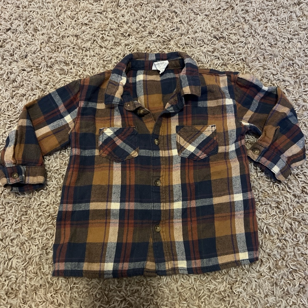 Infant plaid shirt / shacket